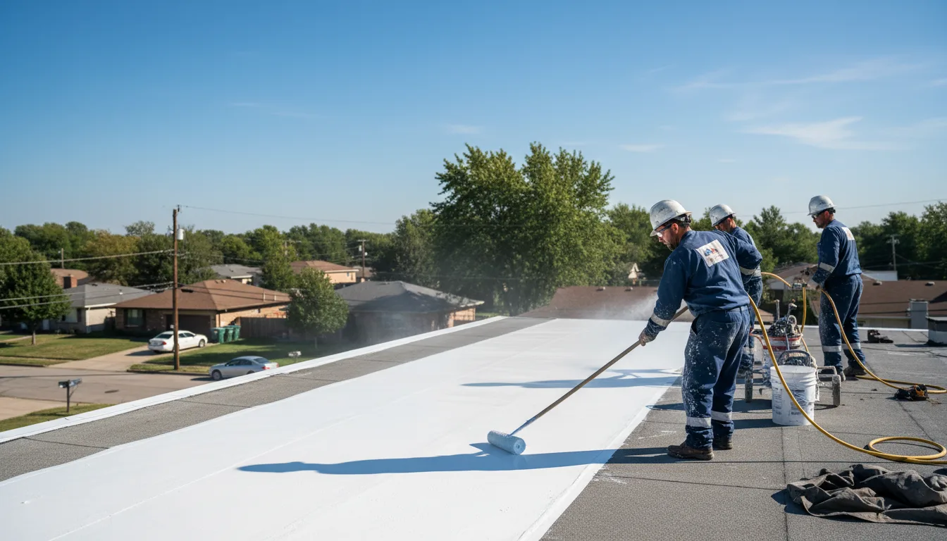 Commercial roof coating in Delco, NC near me